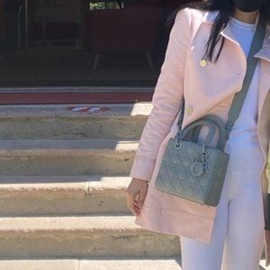 Ted Baker  Pale Pink  Linen Trench coat -  double Breasted Jacket-  UK size 1